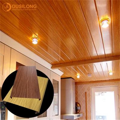 China Decorative beveled Strip Suspended Metal Ceiling S shaped 150mm x 3450mm for sale