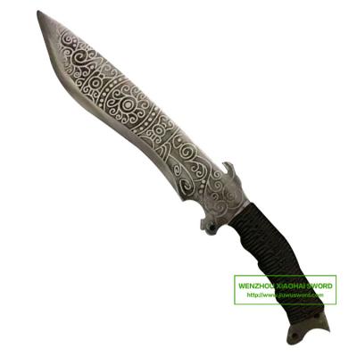 China hand forged high carbon steel hacking knife with etching blade SS146M for sale