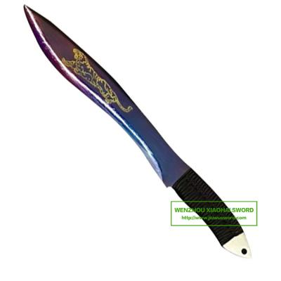 China hand forged high carbon steel hacking knife short sword with etching blade SS146P for sale