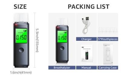 China Home Personal Alcohol Breathalyzer Digital Alcohol Tester With Lowing Reminder for sale