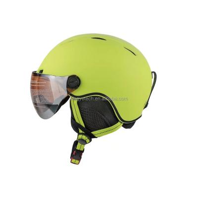 China Skiing / Snowboarding MONU CE ASTM Certified PC ENV Material Protective Snow Ski Skiing Helmet With RENO Googles Visor For Adults Kids Men Women for sale