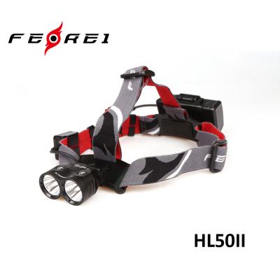 China Working Headlight Ferei 2200 Lumens 20 Watts HL50II Rechargeable Twin Head LED Headlight for sale