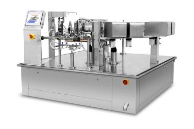China Rotary Premade Pouch Packing Machine Two Lane for Liquid & Paste Products for sale