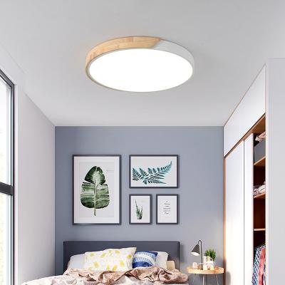 China High Brightness Led modern ceiling light wood round ceiling lamp for indoor home bedroom lighting for sale