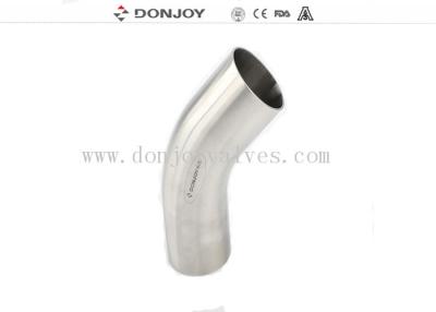 China 2” BPE sanitary 45 degree welded Bend mirror Polished for pharmacy for sale