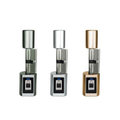 China Aluminum Alloy Electronic Euro Cylinder Door Lock Stock in Europe TTlock / TUYA APP Adjustable Cylinder Size Waterproof Smart Cylinder Lock for sale