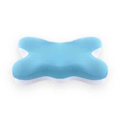 China Sale Anti-static Cheap Blue Butterfly Well Shape Ergonomic Irregular Soft And Comfortable Memory Foam Pillow for sale