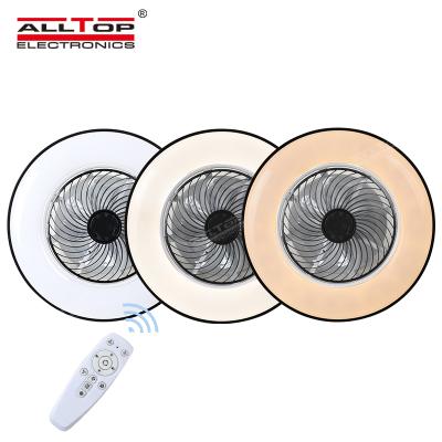 China ALLTOP Modern Factory Wholesale Decorative Solar Lighting Model New Round Blade Indoor Led Ceiling Lamp for sale