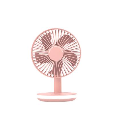 China 6 Inch Table Fans High Wind Speed USB Rechargeable Adjustable Electric Mini Fan LED Light for sale