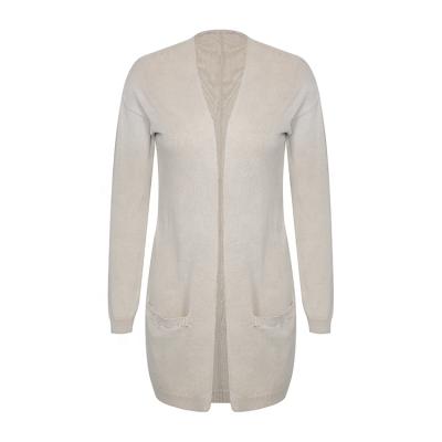 China Anti-Wrinkle Regular Cotton Long Cardigan Women's Slim Sweater Pocket Cardigan for sale