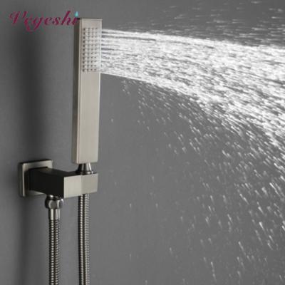 China Without Switch Vegeshi Factory 3 Function 304 Stainless Steel Round Handheld Shower Head For Bathroom Shower Mixer Set for sale