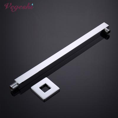 China Without Diverter Vegeshi Bathroom Brass Shower Arm For Shower Set Bath Accessories Square Shower Tube for sale