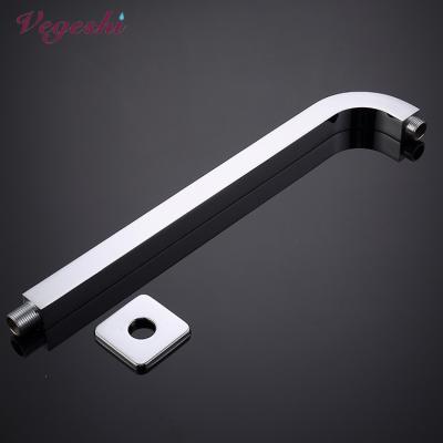 China Without Turnout Vegeshi Brass Bathroom Shower Arm Brass Female Or Male Shower Tube 25x25x400mm for sale