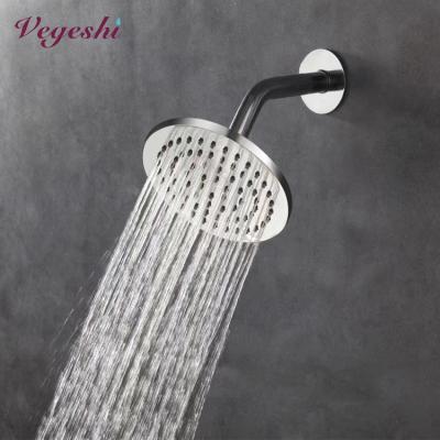 China No Needle Vegeshi Shower Arm With Flange 6 Inch Wall Mount Angle Replacement Wall Mounted Shower Head-Arm For Fixed Shower Head for sale