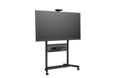 China Effortless Movement Mobile TV Cart With Integrated Shelf For 65 - 86 Inch Screens for sale