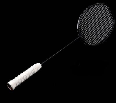 China Playing Sound XVT 28-30lbs 4U Professional Black Carbon/ Whole Carbon Fiber Super Light Badminton Racket with handle Grip for sale