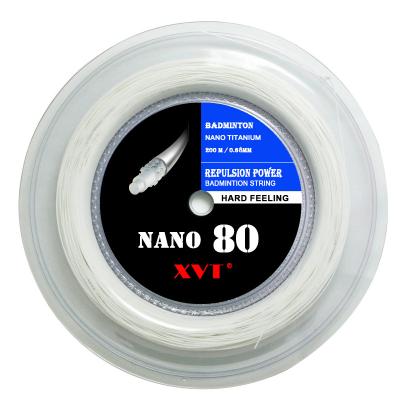 China Nylon XVT 80 High Quality 30lbs Hard feeling 200 meters power badminton string / badminton racket string for sale
