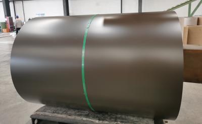 China 0.45mm 1200mm AZ150 PPGL Pre Finished Color Steel Coils Brown S320GD For Roof Cladding for sale