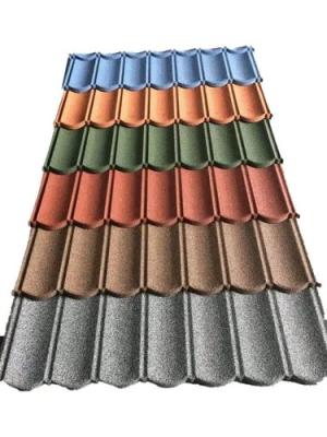 China Material de Construção Popular Materiais Clássicos Pedra revestida Metal telhado telha à venda