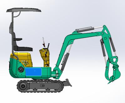 China Garment Shops Hot Sale Excavator Certification EC EPA1.0 Ton 1.8tons Mini Digger FR10 For Big Roach And Park Toy for sale