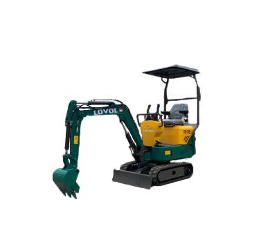 China Lovol Hotels 1 ton 0.8 ton mini digger with CE certificate rubber track excavator 1 ton mini small digger for sale for sale