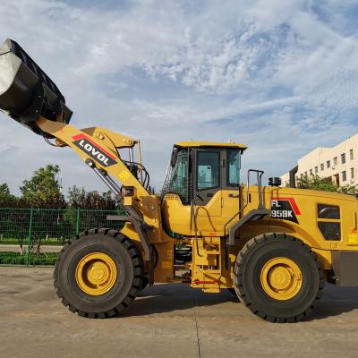 China Building Material Shops LOVOL 5.5 Ton 3.6m3 Bucket Wheel Loader Hydrostatic Transmission Good Price FL960K for sale