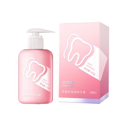 China Whitening OEM and private label service Fresh Breath Anti-Staining Whitening Mothproof Fluoride Liquid Toothpaste for sale