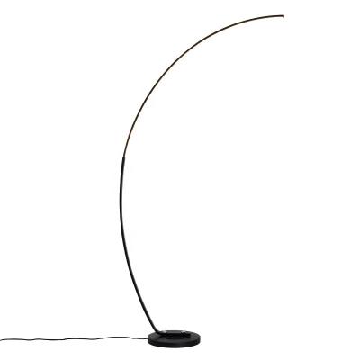 China Nordic Remote Control RGB Color Changing Modern Arc Standing Floor Lamp For Living Room Bedroom Corner Led Changeable Lamp Acrylic Shade RGB Color for sale