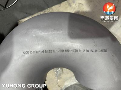 China Nickel Alloy Steel SB366 N08810 Return Bend In Condenser And Evaporator for sale