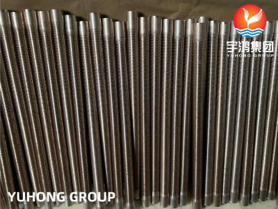 China ASME SB111 C70600 CuNi 90/10 Copper Nickel Seamless Tube Low Fin Tube For Heat Exchanger NDT ECT for sale