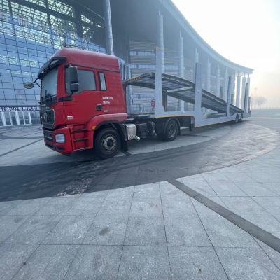 China CIMC Factory 2/3 Axle Stainless Steel Frame Double Floor 8-9 Land Road Car Carrier Semi Trailer for sale