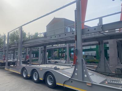 China CIMC Stainless Steel 2 Axle 8-9 Land Road Car Transport Semi Trailer for sale
