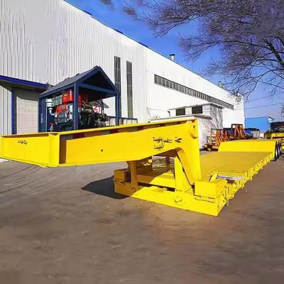 China High Tensile Steel 3 Axles 80 Ton Detachable Gooseneck Lowboy Trailer for sale