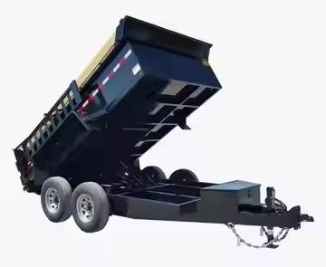 China Hall 14000 lb Electric Brakes on Both Axels 2 5/16 Ball Hook up 235R16 Tire Iron Tipper Dump Trailer for sale