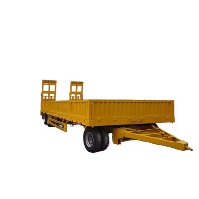 China Hydraulic Ramp System Low Bed Draw Bar Full Trailer for Sale for sale