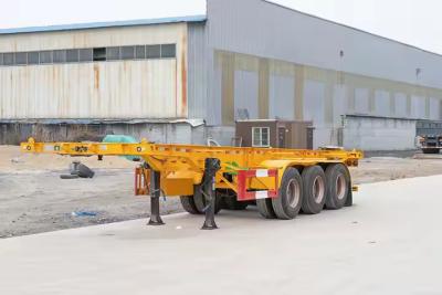 China CIMC 50ton 60ton Heavy Duty Hydraulic Gooseneck Semi Trailer Truck Aluminium Flatbed Axle Trailer for sale