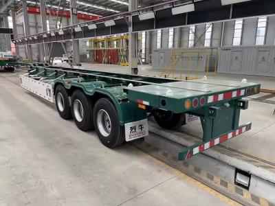 China CIMC 3 Axle 40ft 20ft Skeleton Semi Trailer Container Chassis for Container Carrier Parts for sale