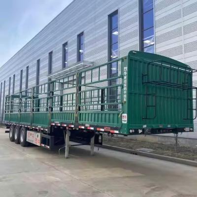 China 3 Assen 60T Staakheining Cargo Truck Semi-trailer Heining Semi-trailer te koop Van Truck Semi-trailer Te koop
