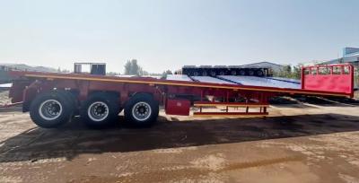 China China 3 Achsen 20ft 40ft Container Anhänger Ladung Flatbed Flatbed Semi-Trailer mit Container Schloss zu verkaufen