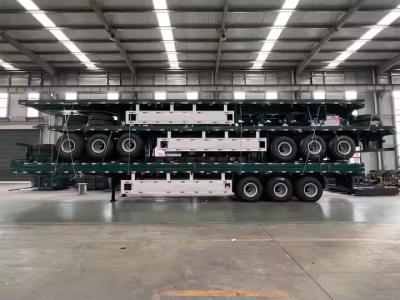 China Custom 20ft/40ft 3-Achs Flatbed Semi-Trailer Neues spezielles Transport Stahl Box Truck Anhänger mit 12r22.5 Reifen zu verkaufen
