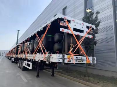 China 40 ft-60 ft Container Transport Halbanhänger Gelenk 40 ft Flatbed Truck Anhänger Made in China zu verkaufen