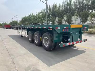 China 30 40 50 Tonnen 2 3 4 Achsen Flatbed Semi Truck Container Trailer 48 Ft 40 Ft 20 Ft Flatbed Trailer zum Verkauf zu verkaufen