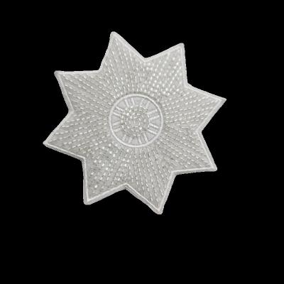 China Embroidery Eight Star Beads Sequin Patch Pattern Viable Wholesale Custom Brand Iron for sale