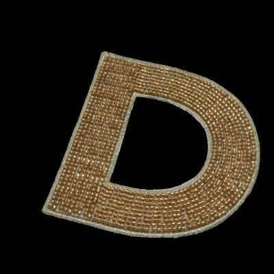 China Customized Viable LOGO Fashion Letter Machine Bead Patch Ironing Embroidery for sale