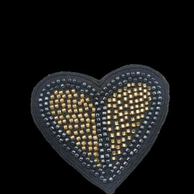 China Viable Beaded Patches Custom Embroidery Hearts for sale