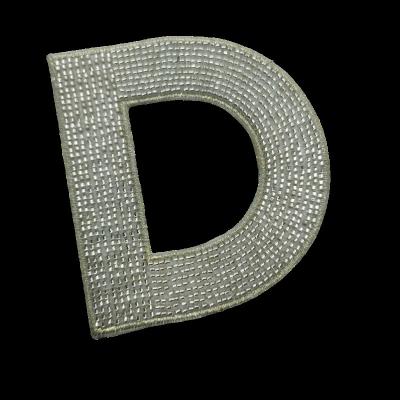 China Sustainable Customized Jersey Hoodie Embroidered Colorful Letters Bead Embroidery Patch Ironing for sale