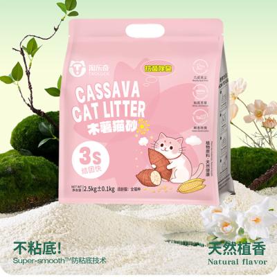 China TAO LUCK Biodegradable Tofu Cat Litter Bulk Eco Friendly Clumping Effect Cassava for sale