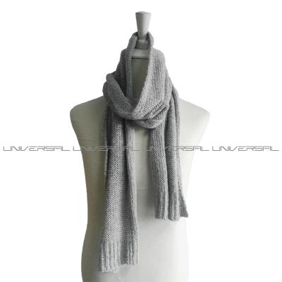 China Eco-Friendly Custom Stylish Knit Scarf Solid Color Outdoor Winter Men's Scarf for sale