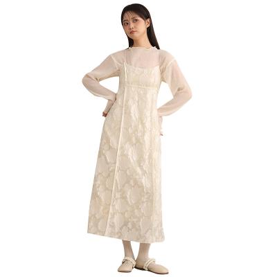 China Anti-Static 2023 New Autumn Women's Casual Dress High Quality See-through Women's Dresses for sale