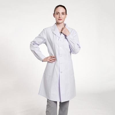 China Custom Long Sleeve Doctor Uniforms Hospital Uniforms Pharmacy Doctor Uniforms Liquid-Repellent Lab Medical Coat for sale